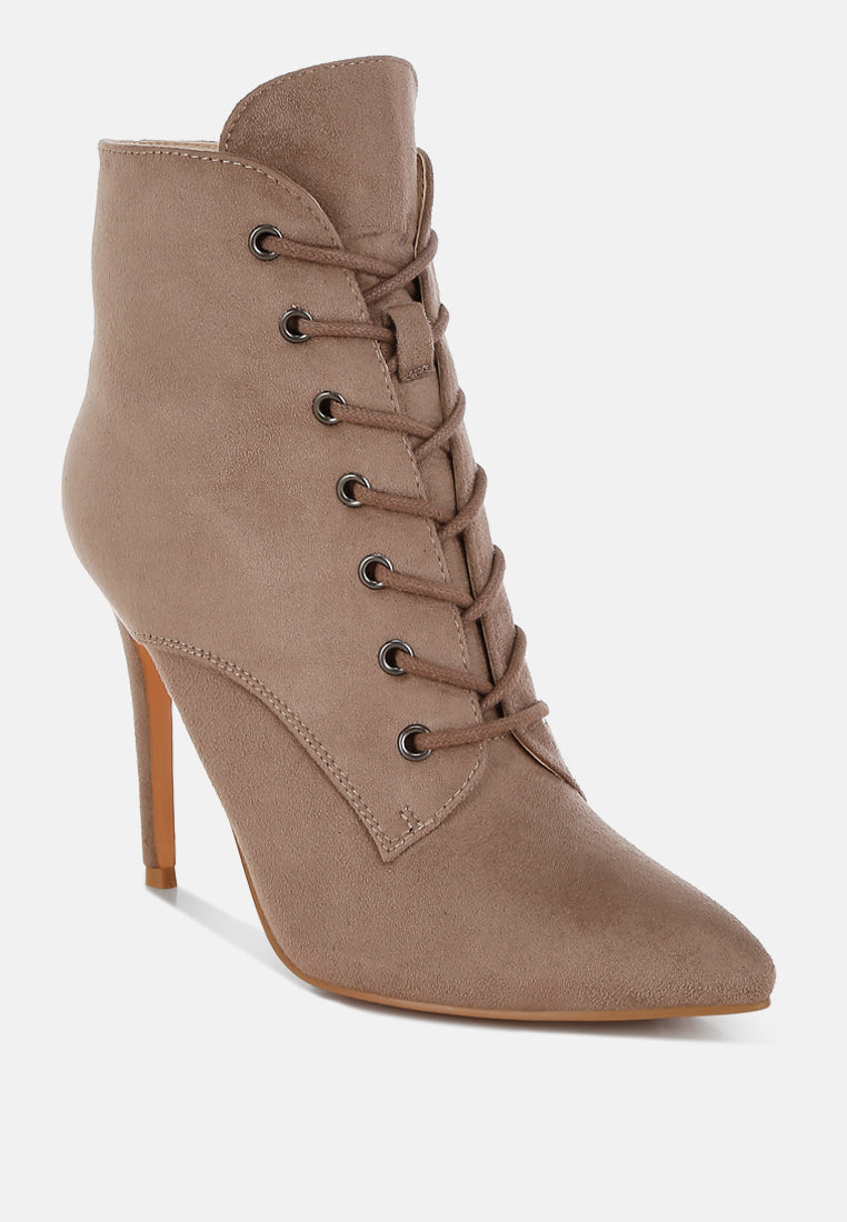 Agmati Lace Up Stiletto Boots-1