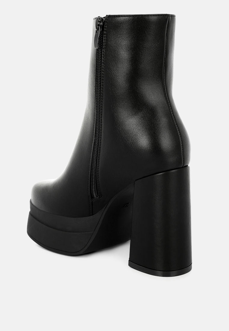 Baltese Zip-Up Chunky Heel Boots-2