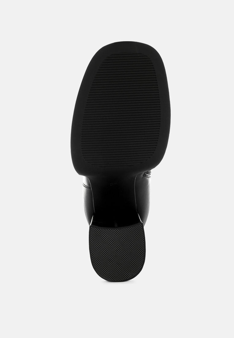 Baltese Zip-Up Chunky Heel Boots-4