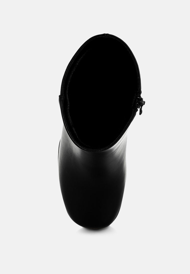 Baltese Zip-Up Chunky Heel Boots-3