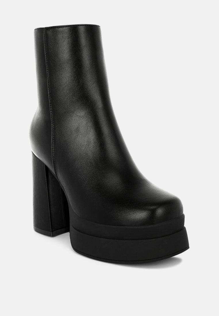 Baltese Zip-Up Chunky Heel Boots-1