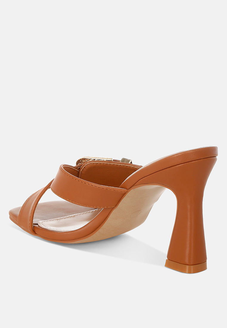 Mohaya Engraved Metallic Buckle Sandals-3