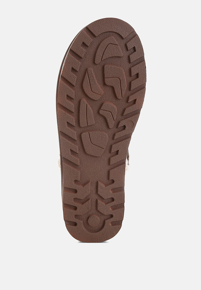 Rochas Scalloped Detail Snow Boots